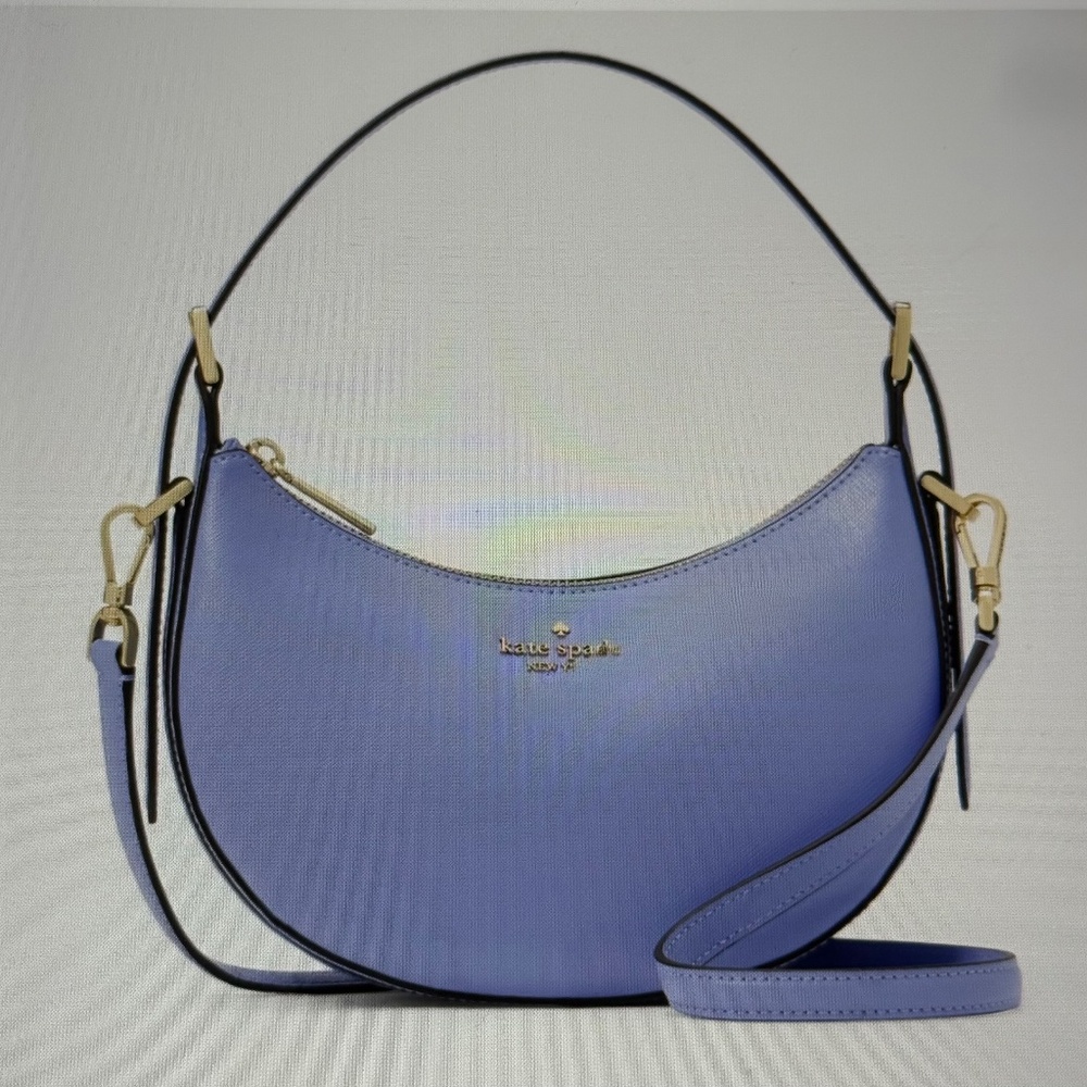 NEW Kate Spade Nova Crescent Shoulder Bag Blue Small | KK949